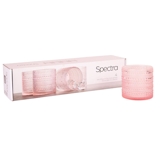 Spectra Set Of 4 Blush DOF 13oz Glasses