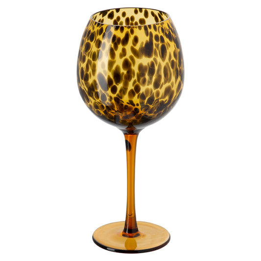 Buc Leopard Wine Stem 19 Oz