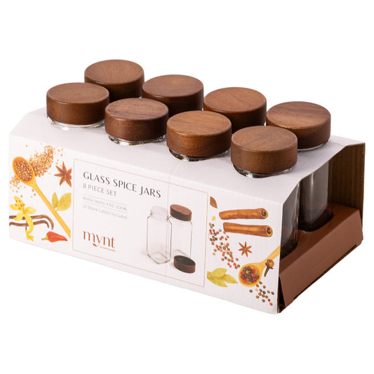 Mynt S/8 Spice Jar With Acacia Wood Lid