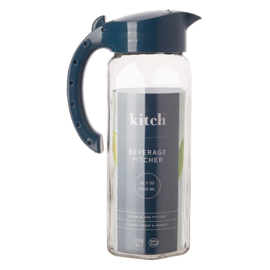 Kitch 50.7oz Glas Jug Blue