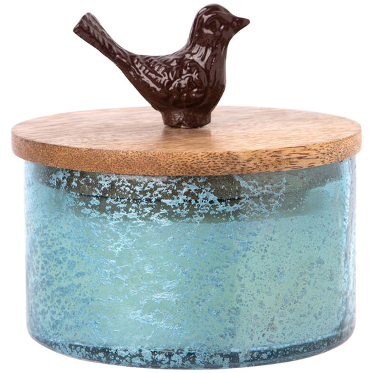 4"H Paradise Blue 3wick Candle