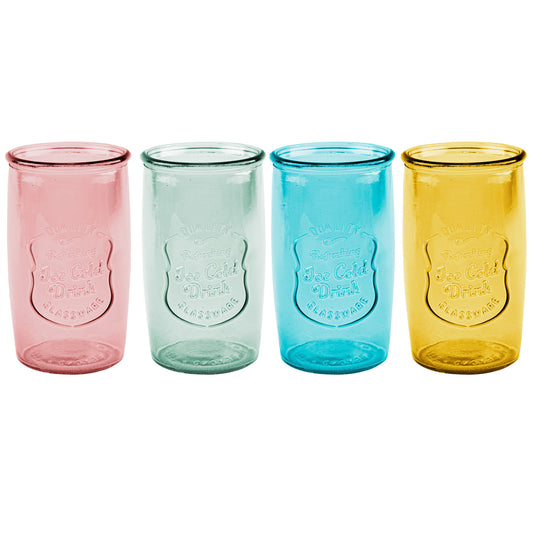 20oz Retroware HB Set Of 4 Assorted Colors