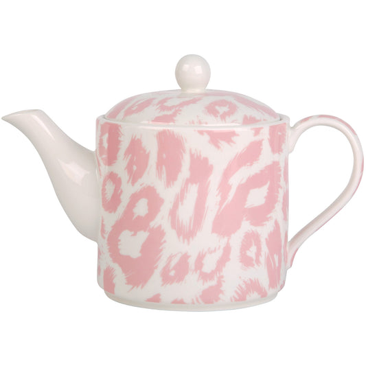 33.3oz Pink Leopard Straight Sided Teapot